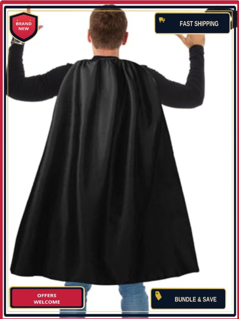 Adult Superhero Cape and Mask Set 100% Polyester Fiber Cosplay Costume Party